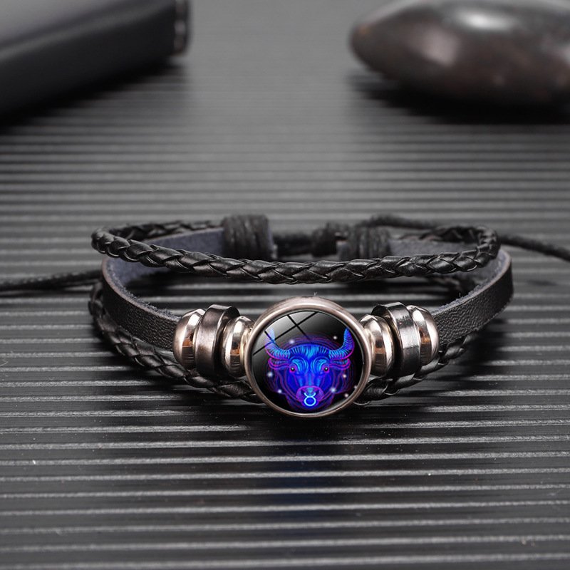 Zodiac Sign Charm Bracelet - Braided Constellation Bracelet - Image 5