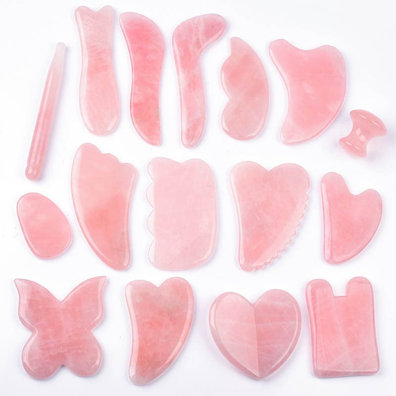 Natural Rose Quartz Gua Sha Facial Tool