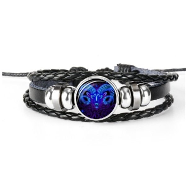 Zodiac Sign Charm Bracelet - Braided Constellation Bracelet - Image 7