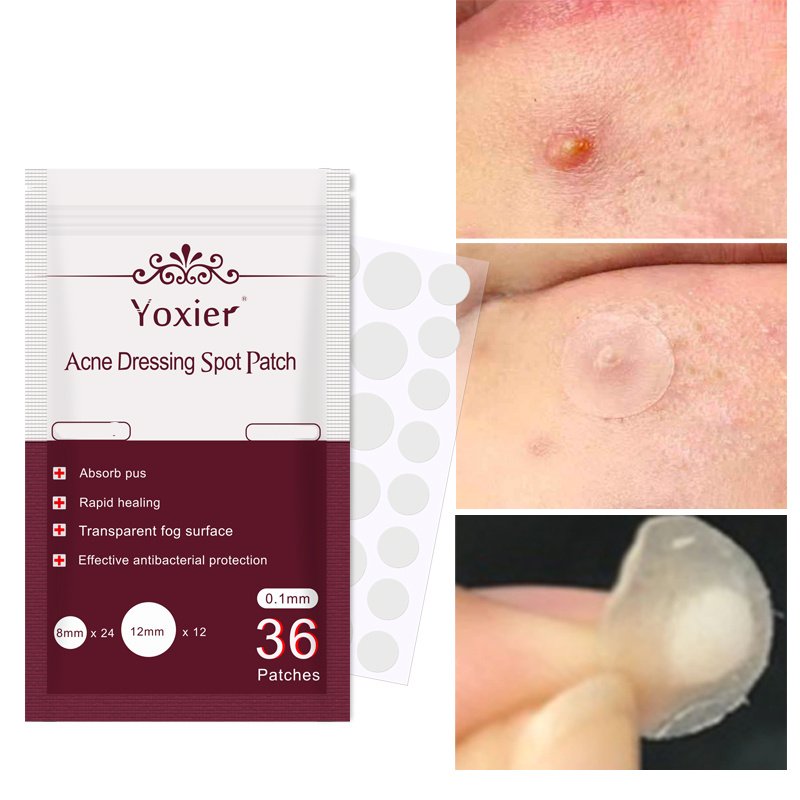 Hydrocolloid Acne Pimple Patches - Invisible Blemish Spot Stickers for Face (36 Count) - Image 2