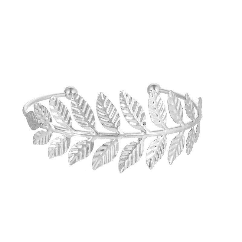 Leaf Armband Bracelet – Adjustable Open Cuff for Parties & Gifting - Image 6