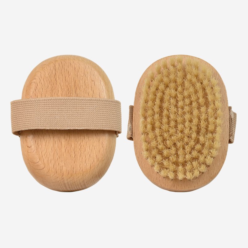 Cross-Border Hot-Selling Natural Boar Bristle Body Brush, Soft Bristle Bath Brush, Body Scrub Brush, Bristle Brush, Bath Brush, Exfoliating Tool - Image 5
