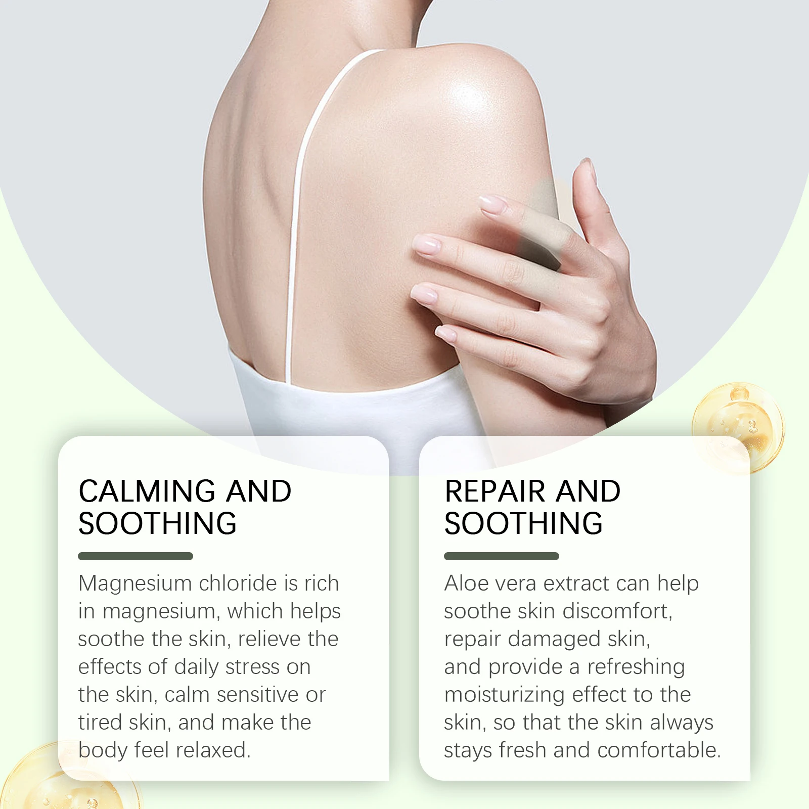 Shea Butter Body Lotion Moisturizing Magnesium Body Butter Nourishing Skin Soft Smooth Soothes Muscles Body Skincare Cream - Image 3