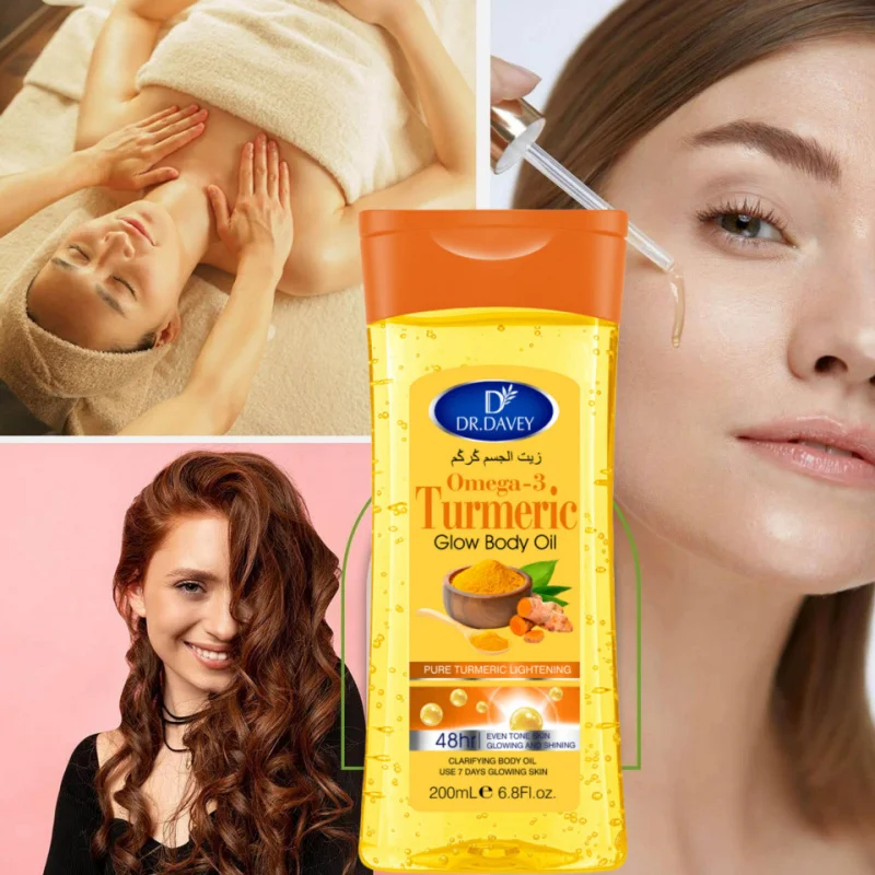 Turmeric Omega-3 Glow Body Oil – Fast-Absorbing Skin Oil - Image 3