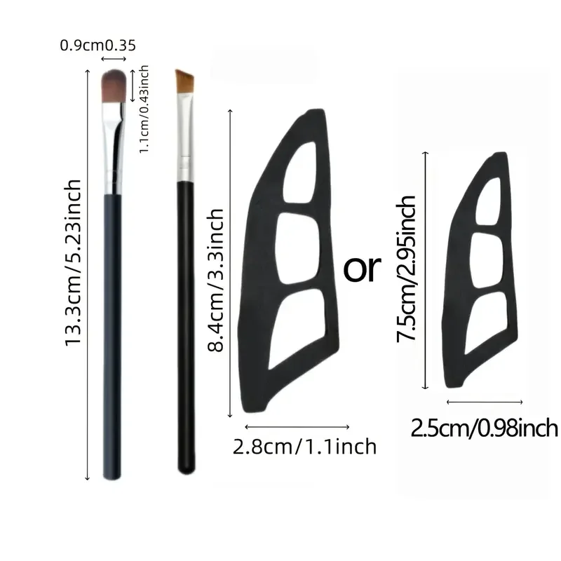 3-Piece Eye Makeup Kit - Eyeshadow Brushes & Molds, Quick Templates for Beginners, Easy Professional Look Anytime - Image 4