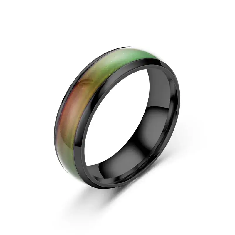 Color-Changing Mood Ring - Temperature Reactive Stainless Steel Band - Image 5