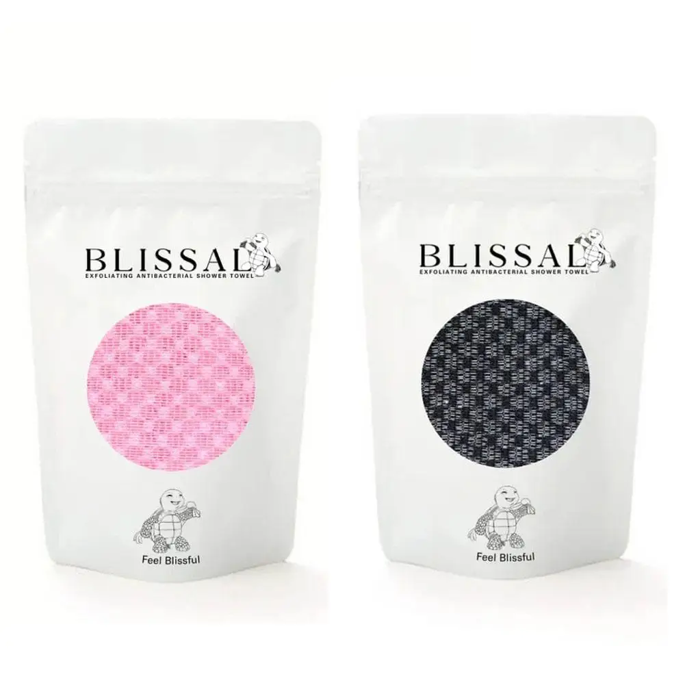 Back Scrubbing Towel Dual Sided Durable Exfoliating Body Towel Back Strap Unisex Detox Mud Back Scrub Extended Bathing Towel - Image 6