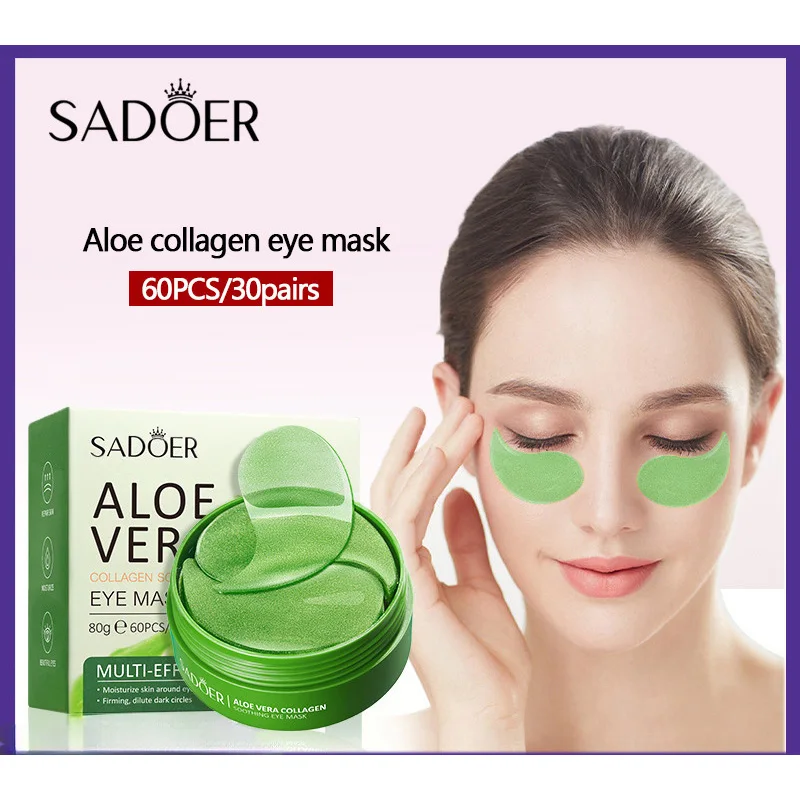 60 Pieces of Aloe Vera Collagen Eye Mask Moisturizing Firming , Bright and Transparent Eye Mask Patches, Suitable for All Skin - Image 3