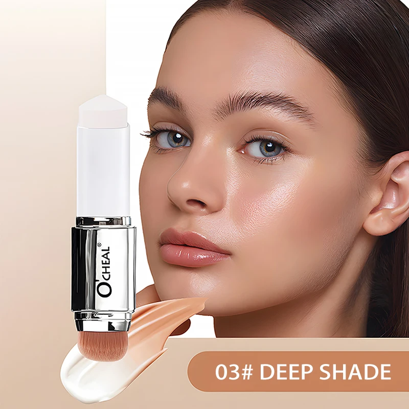 O'CHEAL Temperature Changing Foundation Stick Facial Coverage Blemishes Pores Double-Headed Face Matte Makeup Foundation Cream - Image 10
