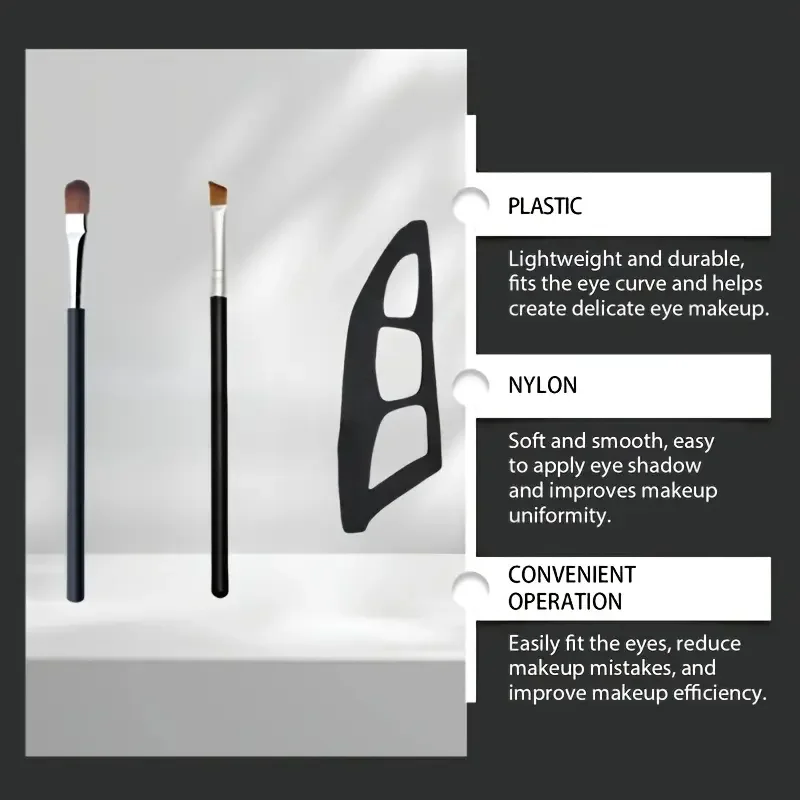 3-Piece Eye Makeup Kit - Eyeshadow Brushes & Molds, Quick Templates for Beginners, Easy Professional Look Anytime - Image 6