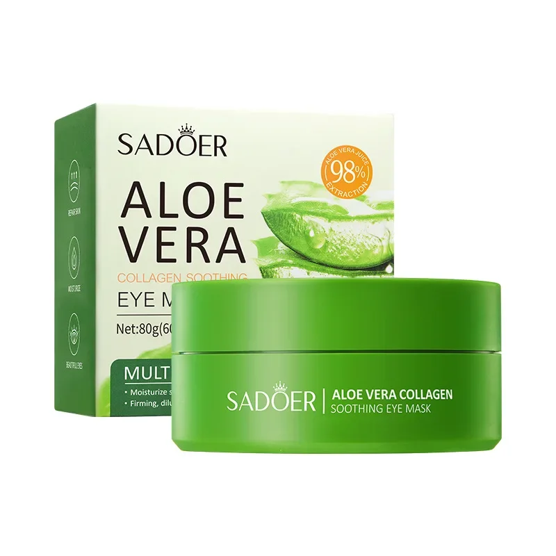 60 Pieces of Aloe Vera Collagen Eye Mask Moisturizing Firming , Bright and Transparent Eye Mask Patches, Suitable for All Skin - Image 6