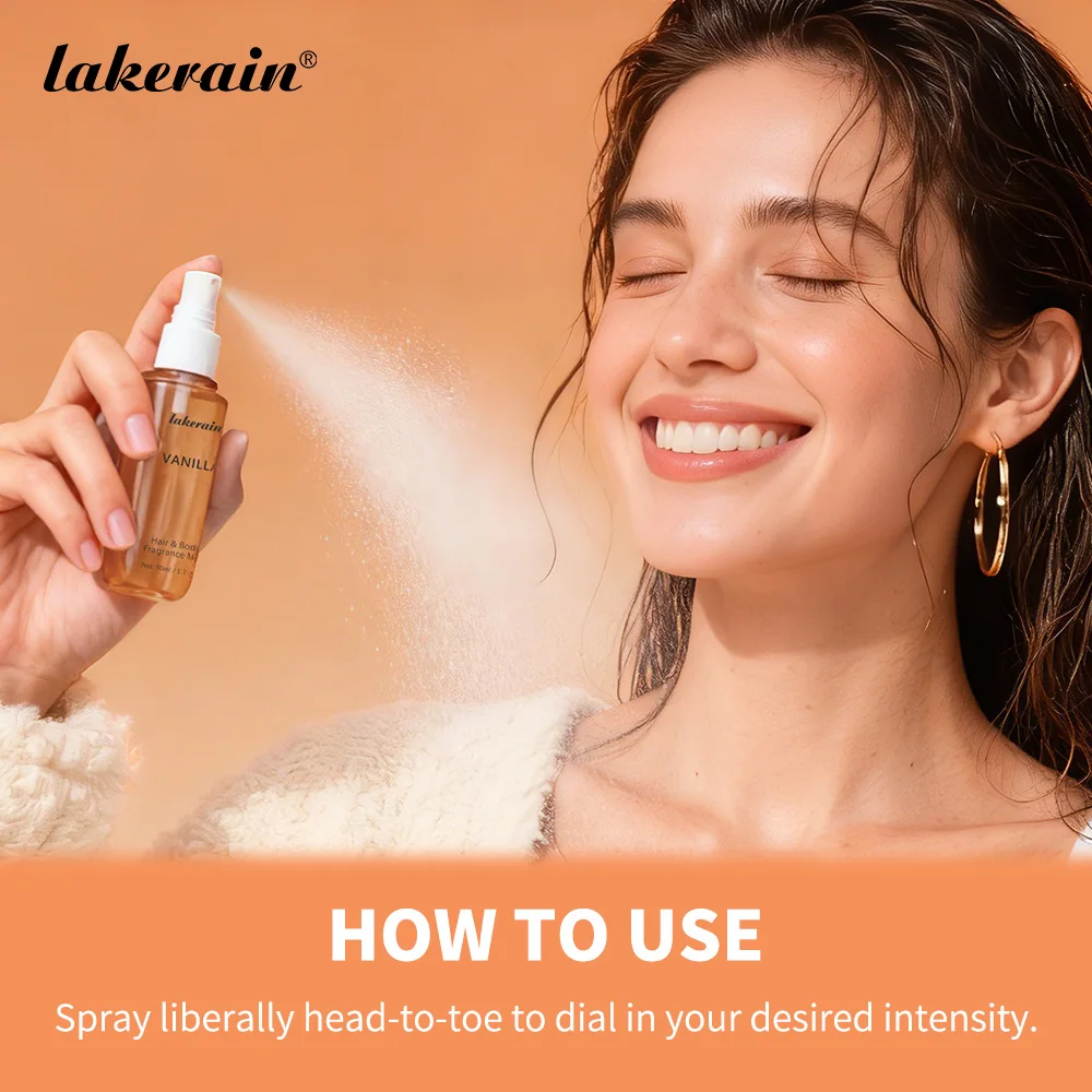 1/2 Pcs Vanilla Rose Fragrance Spray Hair & Body Fragrance Mist Fresh Long Lasting Fragrance Perfume Travel Size Freshener Spray - Image 5