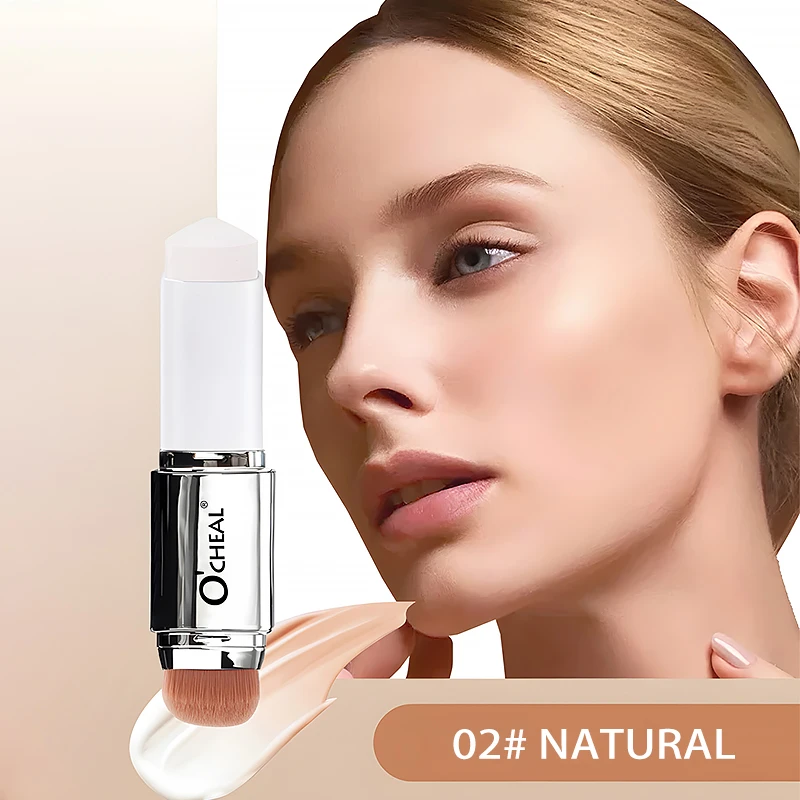O'CHEAL Temperature Changing Foundation Stick Facial Coverage Blemishes Pores Double-Headed Face Matte Makeup Foundation Cream - Image 9
