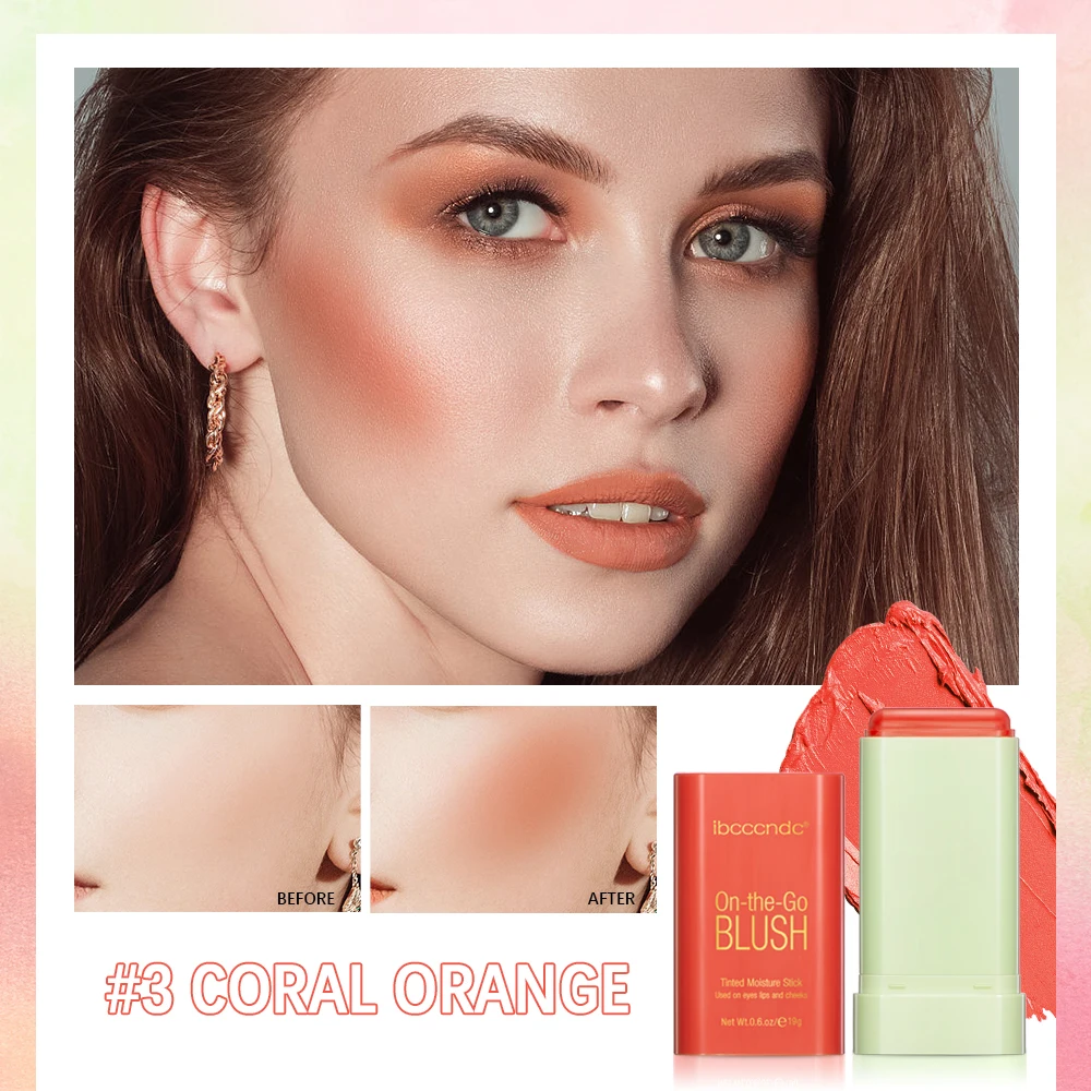 3-in-1 Tinted Blush Stick – Cream Cheek, Lip & Eye Color - Image 4