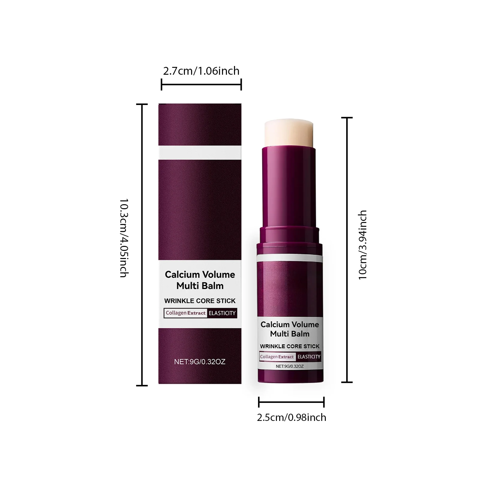 Calcium Skincare Set Anti-Aging Calcium Volume Facial Serum Eye Patches Multi Balm Fade Fine Lines Reduce Dark Circles Nourishes - Image 9
