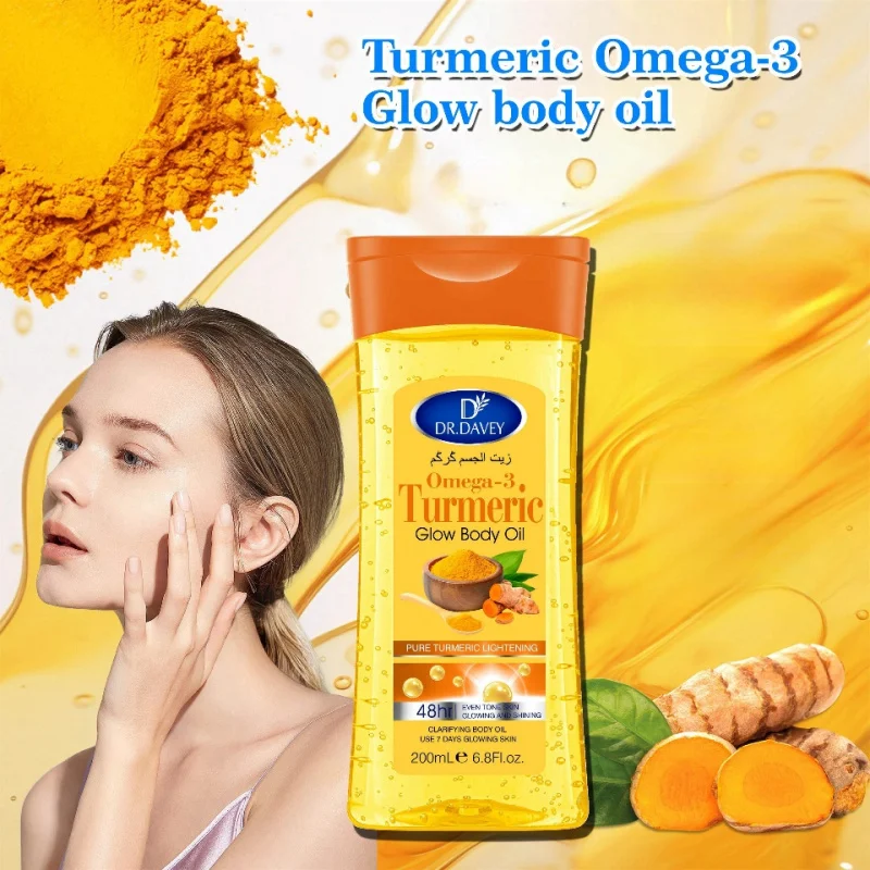 Turmeric Omega-3 Glow Body Oil – Fast-Absorbing Skin Oil - Image 2