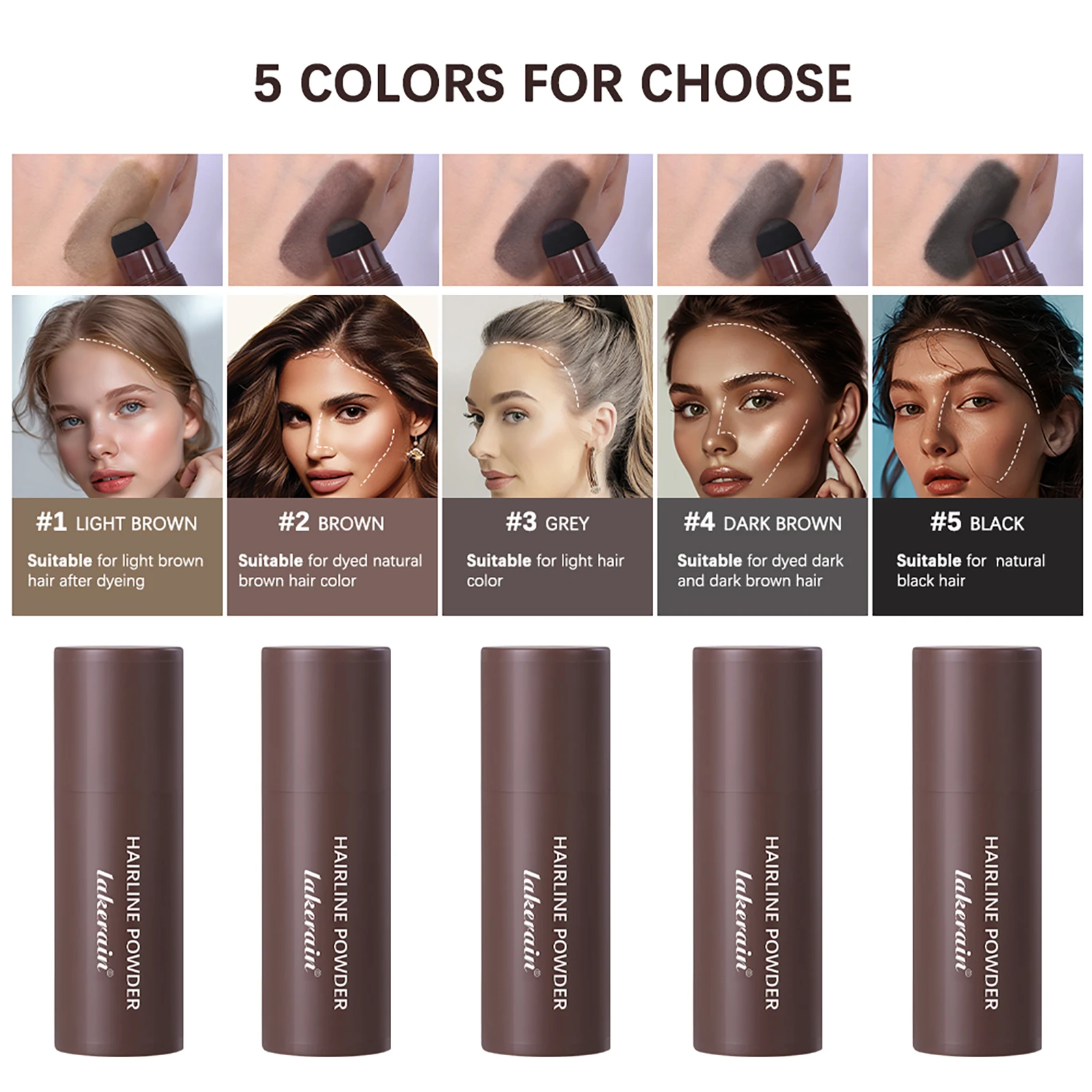 Waterproof Hairline & Root Concealer Pen – Instant Grey Coverage with Easy Blend Powder Stick for Normal Hair - Image 2