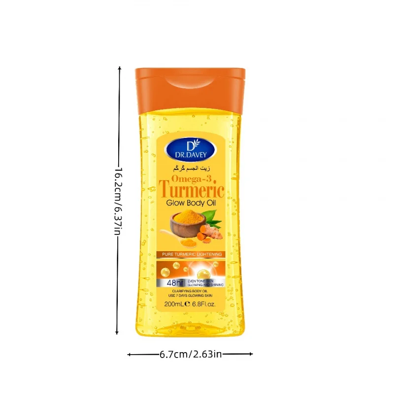 Turmeric Omega-3 Glow Body Oil – Fast-Absorbing Skin Oil - Image 4
