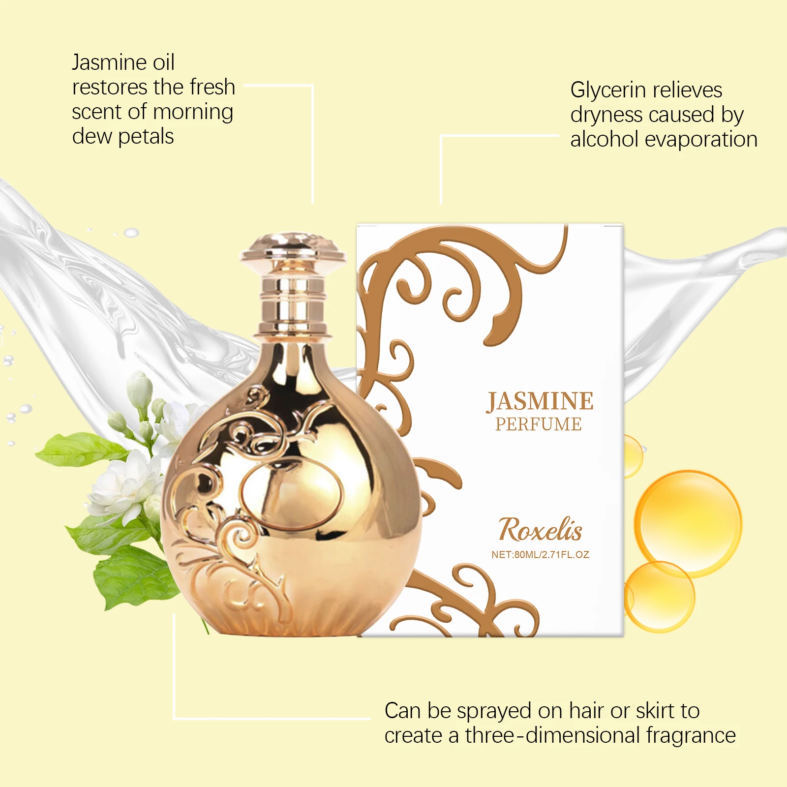 Jasmine Scent Body Mist Fresh Jasmine Notes Long Lasting Fragrance Elegant Aura For Women - Image 2