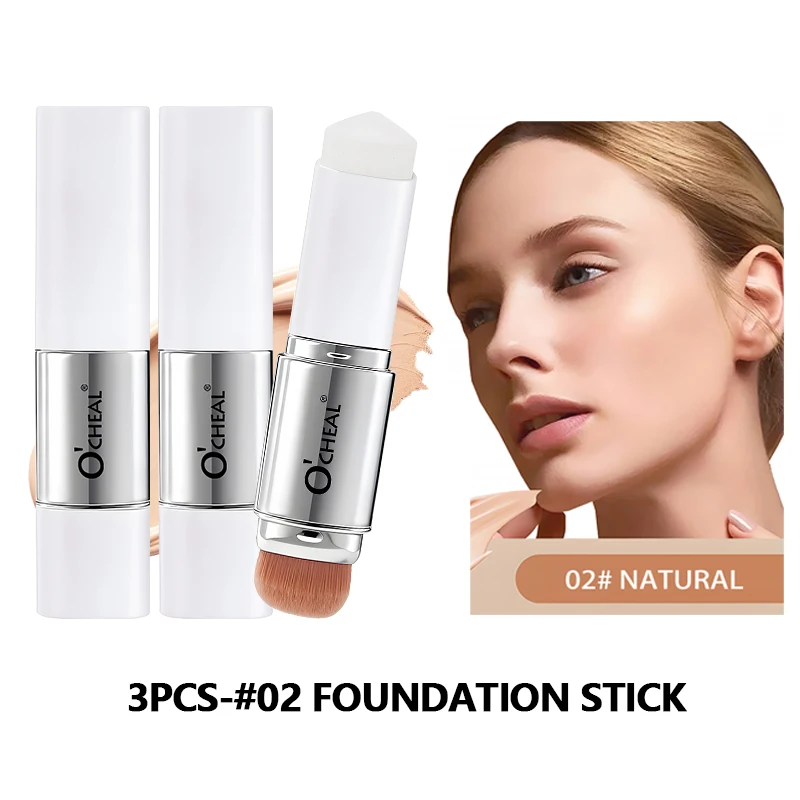 O'CHEAL Temperature Changing Foundation Stick Facial Coverage Blemishes Pores Double-Headed Face Matte Makeup Foundation Cream - Image 8