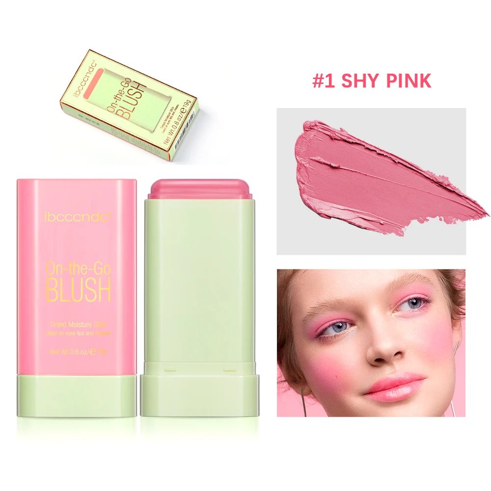 Make Up Functional Blush Stick Easy Color Rouge Blusher Cream Waterproof High Color Rendering Brightening Skin Tone Hot - Image 7