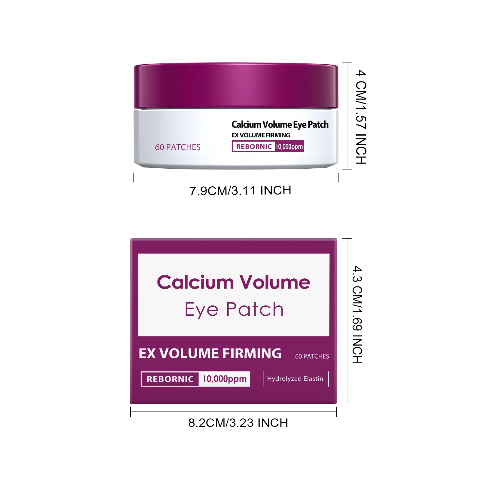 Calcium Skincare Set Anti-Aging Calcium Volume Facial Serum Eye Patches Multi Balm Fade Fine Lines Reduce Dark Circles Nourishes - Image 10