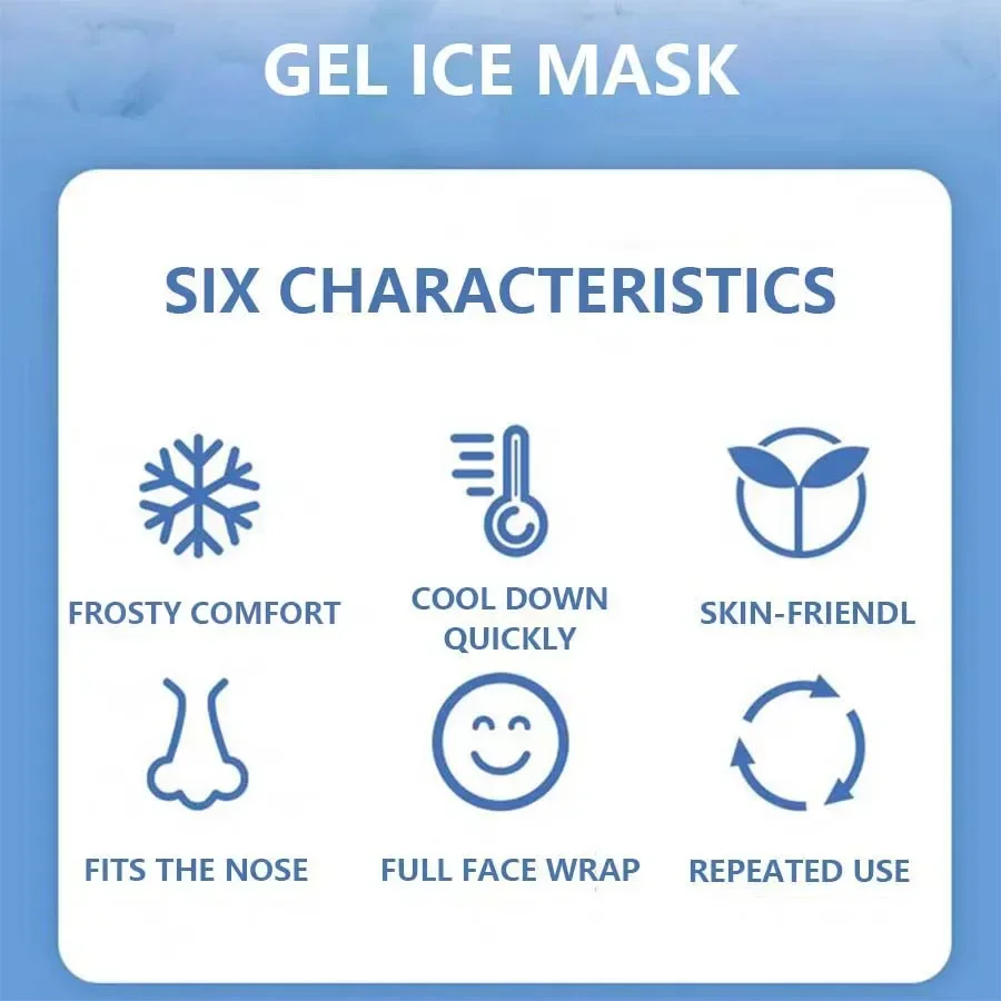 Cooling Gel Face & Eye Mask - Reusable Hot & Cold Therapy Skincare Tool - Image 5