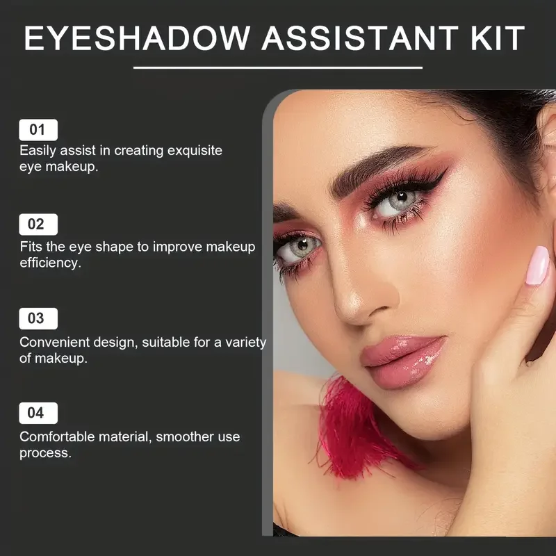 3-Piece Eye Makeup Kit - Eyeshadow Brushes & Molds, Quick Templates for Beginners, Easy Professional Look Anytime - Image 3