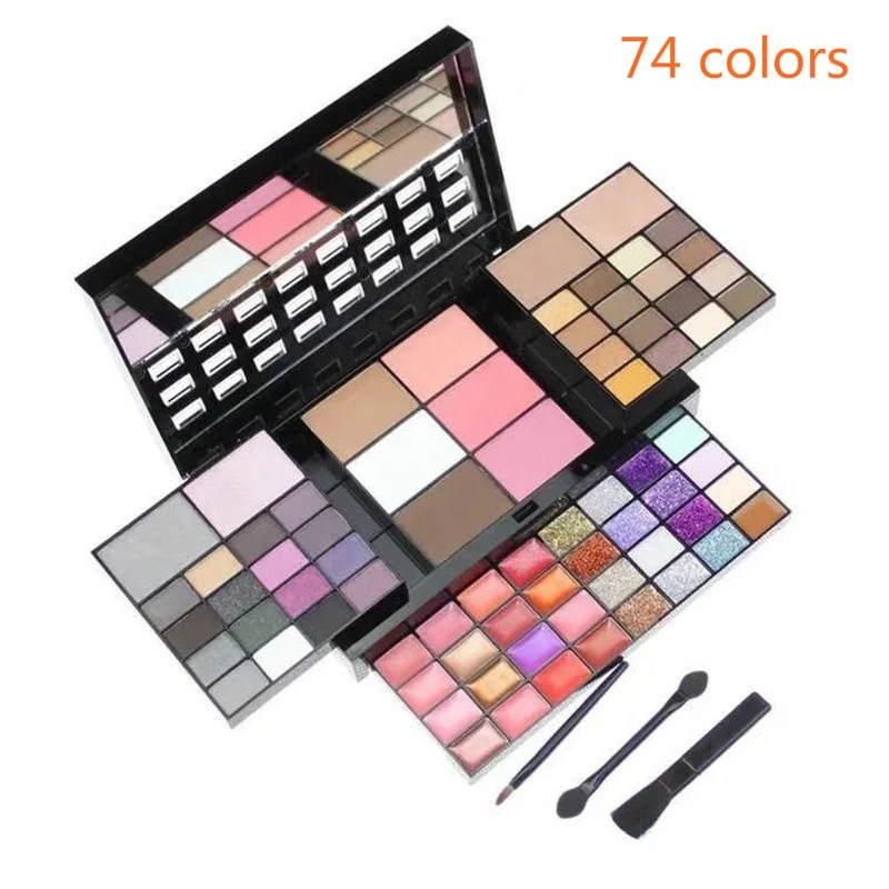 40/74/78 Colors Glitter Eyeshadow Palette Matte Waterproof Long Lasting Pressed Powder Cosmetics Kit Fashion Women MakeUp Tools - Image 10