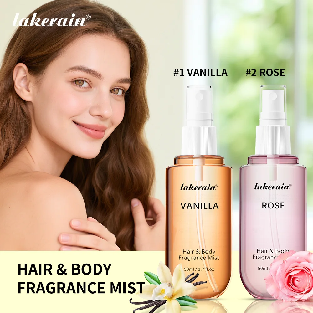 1/2 Pcs Vanilla Rose Fragrance Spray Hair & Body Fragrance Mist Fresh Long Lasting Fragrance Perfume Travel Size Freshener Spray - Image 2