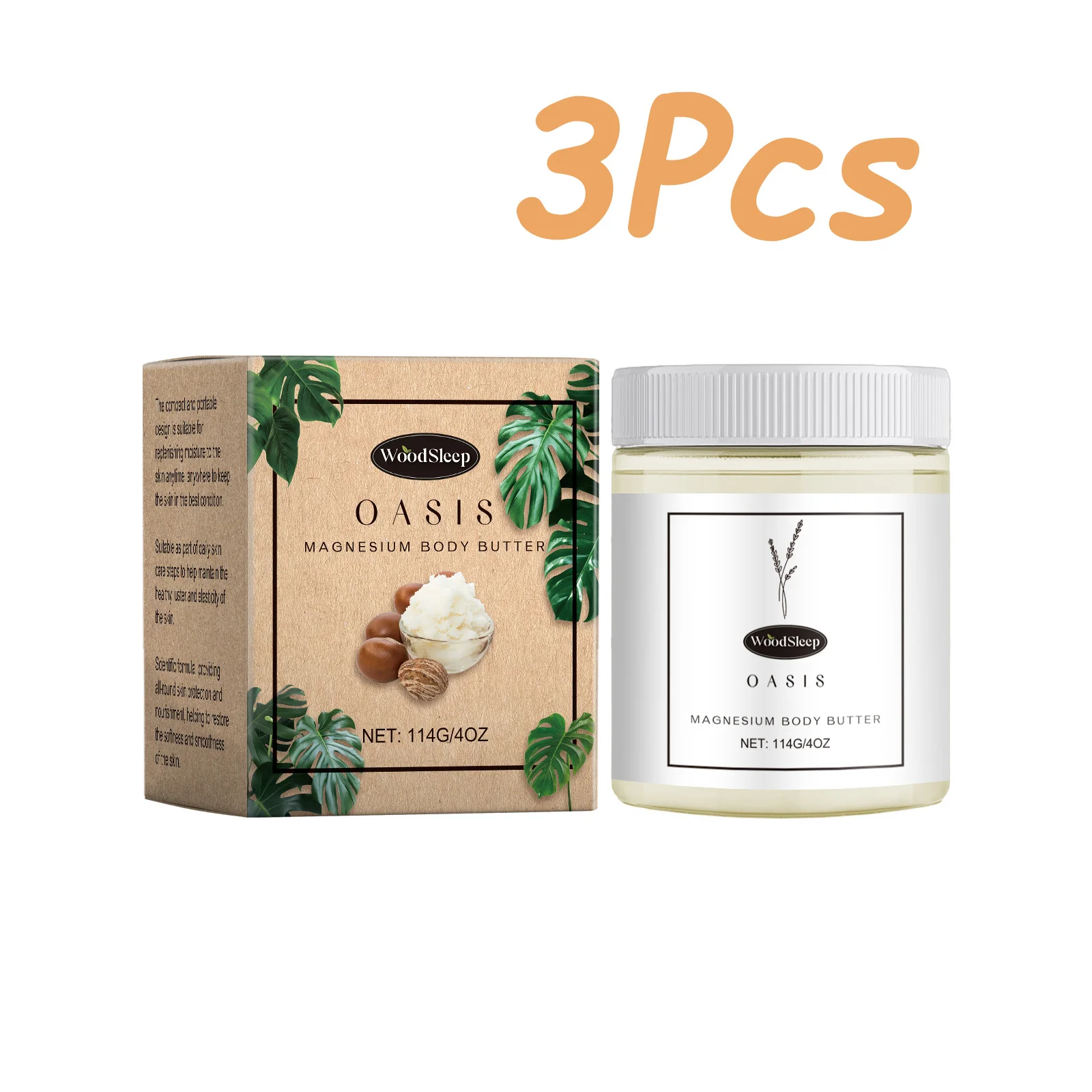 Shea Butter Body Lotion Moisturizing Magnesium Body Butter Nourishing Skin Soft Smooth Soothes Muscles Body Skincare Cream - Image 7