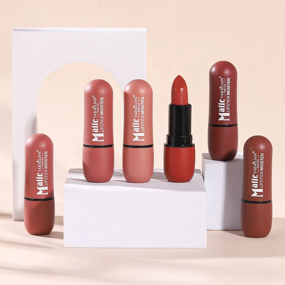 6-Color Matte Lipstick: Velvet Lip Color, Smooth, Waterproof, Long-Lasting Color Lip Makeup - Image 3