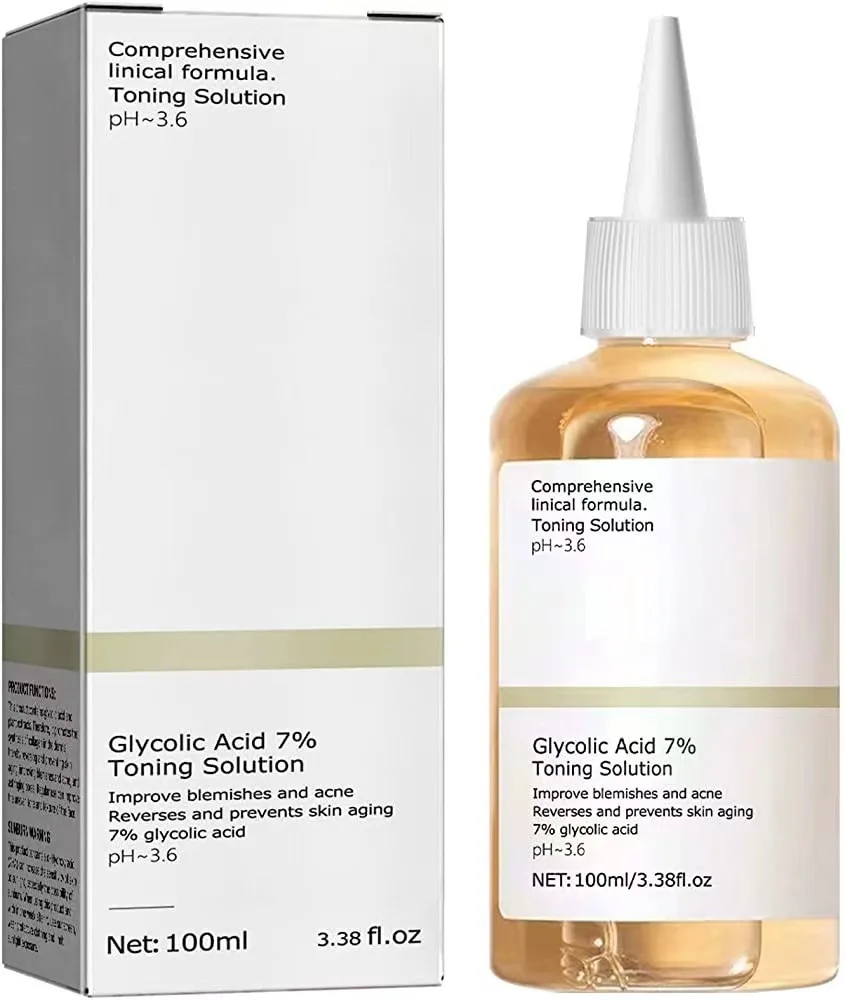 100ml Glycolic Acid 7% Toning Solution To Remove Acne and Moisturize Skin Rejuvenating Lotion - Image 5