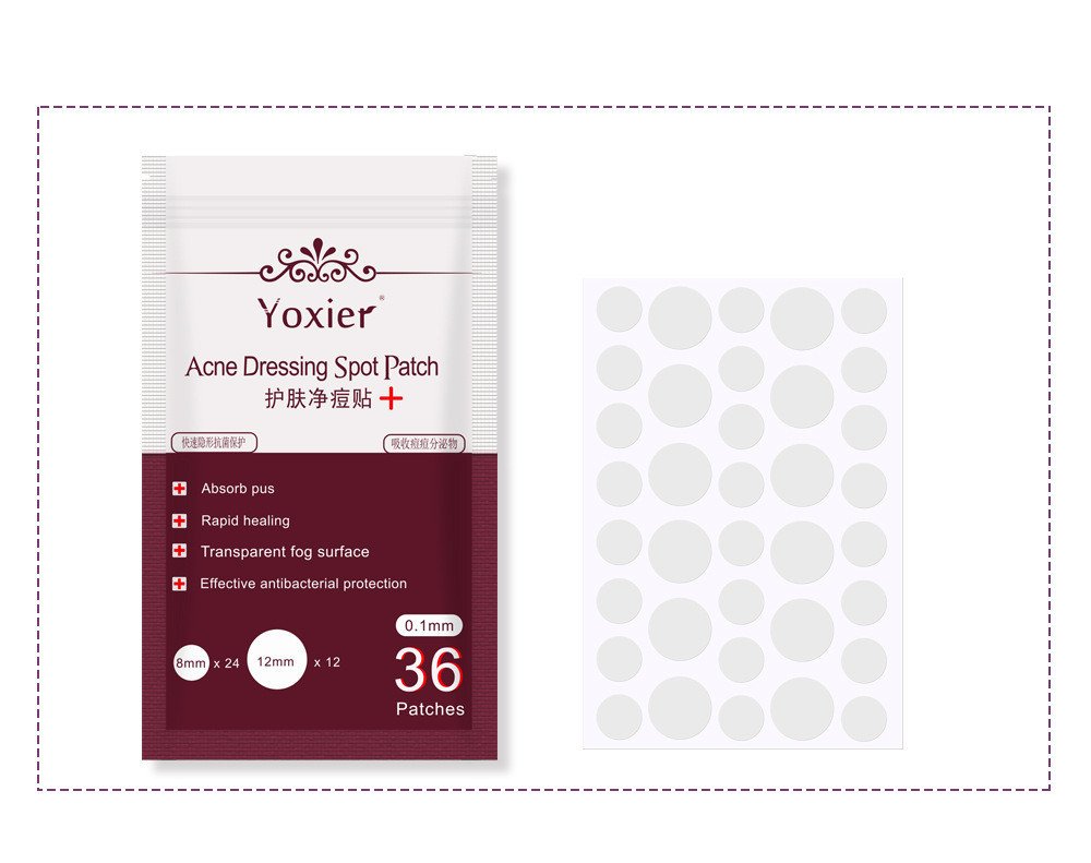 Hydrocolloid Acne Pimple Patches - Invisible Blemish Spot Stickers for Face (36 Count) - Image 3