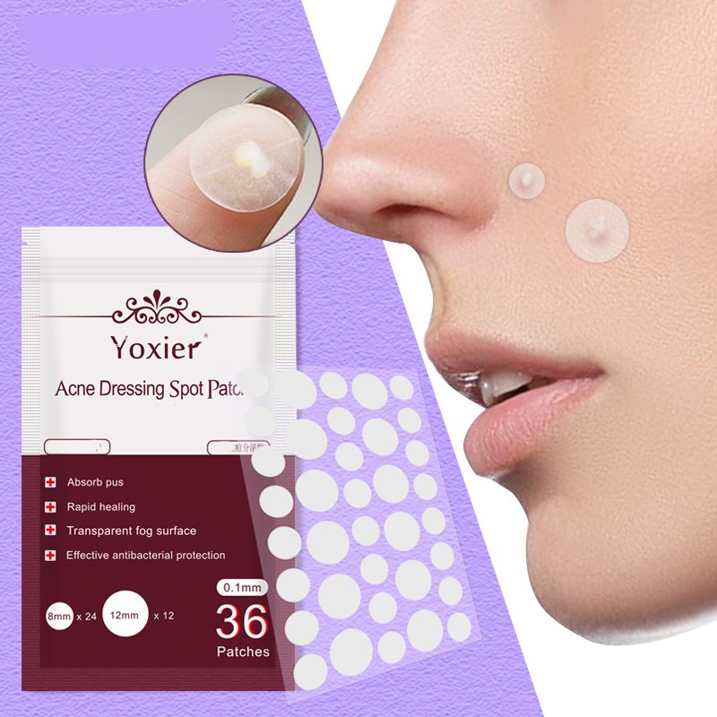 Hydrocolloid Acne Pimple Patches - Invisible Blemish Spot Stickers for Face (36 Count)